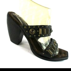 Sam Edelman Pumps Brown Leather Studded Size 8